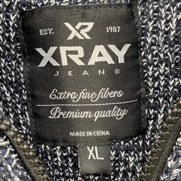XRay Jeans Black/White Sweater Size XL NWT - Picture 3 of 7